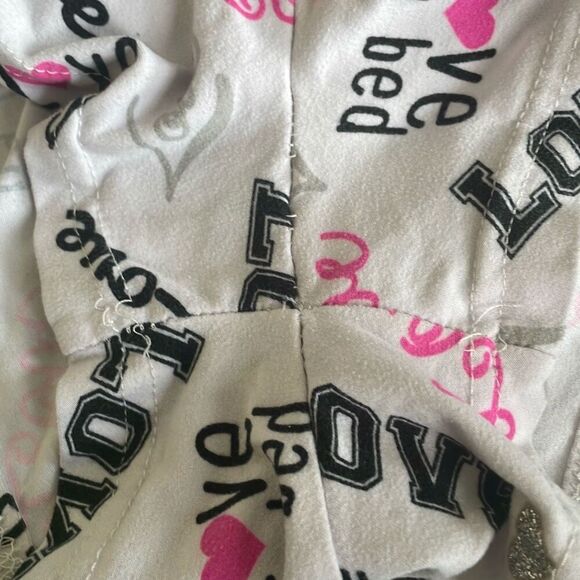 Pj pajama bottom shorts colorful pink love my bed glitter heart size XL - Picture 10 of 10